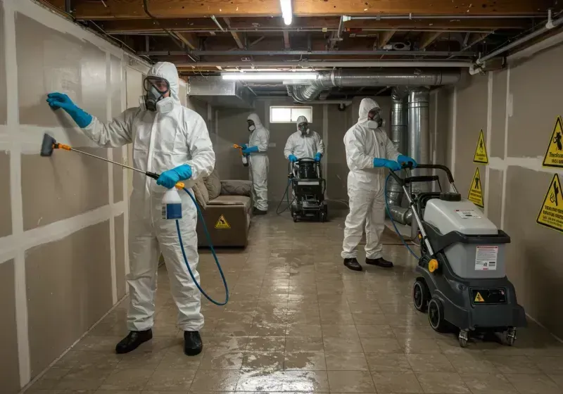 Basement Moisture Removal and Structural Drying process in Ponca City, OK